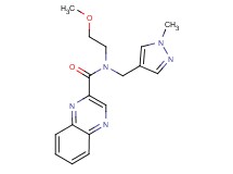 N-(2-methoxyethyl)-N-[(1-methyl-1H-pyrazol-4-yl)methyl]quinoxaline-2-carboxamide
