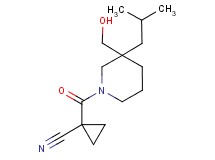 1-{[3-(hydroxymethyl)-3-isobutylpiperidin-1-yl]carbonyl}cyclopropanecarbonitrile