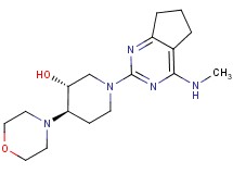 (3R*,4R*)-1-[4-(methylamino)-6,7-dihydro-5H-cyclopenta[d]pyrimidin-2-yl]-4-(4-morpholinyl)-3-piperidinol