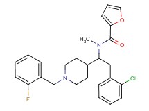 N-{2-(2-chlorophenyl)-1-[1-(2-fluorobenzyl)-4-piperidinyl]ethyl}-N-methyl-2-furamide