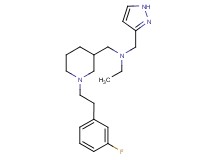 N-({1-[2-(3-fluorophenyl)ethyl]-3-piperidinyl}methyl)-N-(1H-pyrazol-3-ylmethyl)ethanamine