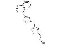 4-(1-{[5-(methoxymethyl)-1H-pyrazol-3-yl]methyl}-1H-1,2,3-triazol-4-yl)quinoline