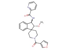 N-[(2R*,3R*)-1'-(3-furoyl)-2-methoxy-2,3-dihydrospiro[indene-1,4'-piperidin]-3-yl]-2-pyridinecarboxamide