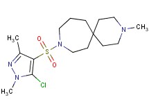 9-[(5-chloro-1,3-dimethyl-1H-pyrazol-4-yl)sulfonyl]-3-methyl-3,9-diazaspiro[5.6]dodecane