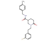 1-[2-(3-fluorophenyl)ethyl]-N-(4-methylbenzyl)-6-oxo-3-piperidinecarboxamide