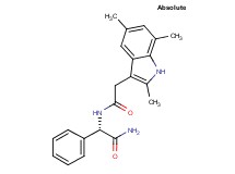 (2S)-2-phenyl-2-{[(2,5,7-trimethyl-1H-indol-3-yl)acetyl]amino}acetamide