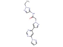 N-(2-ethyl-2H-1,2,3-triazol-4-yl)-2-{4-[6-(1H-pyrazol-1-yl)pyrimidin-4-yl]-1H-pyrazol-1-yl}acetamide