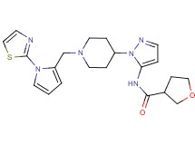 N-[1-(1-{[1-(1,3-thiazol-2-yl)-1H-pyrrol-2-yl]methyl}-4-piperidinyl)-1H-pyrazol-5-yl]tetrahydro-3-furancarboxamide