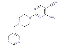 4-amino-2-[4-(5-pyrimidinylmethyl)-1-piperazinyl]-5-pyrimidinecarbonitrile bis(trifluoroacetate)
