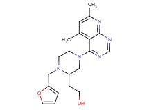 2-[4-(5,7-dimethylpyrido[2,3-d]pyrimidin-4-yl)-1-(2-furylmethyl)piperazin-2-yl]ethanol