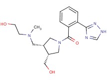 2-[({(3R*,4R*)-4-(hydroxymethyl)-1-[2-(1H-1,2,4-triazol-3-yl)benzoyl]pyrrolidin-3-yl}methyl)(methyl)amino]ethanol