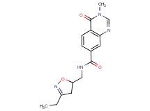 N-[(3-ethyl-4,5-dihydroisoxazol-5-yl)methyl]-3-methyl-4-oxo-3,4-dihydroquinazoline-7-carboxamide