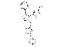 5-(2-furyl)-3-{[5-(3-methyl-1H-pyrazol-5-yl)-4-phenyl-1H-imidazol-1-yl]methyl}isoxazole