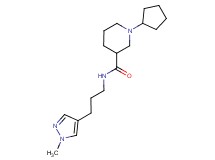 1-cyclopentyl-N-[3-(1-methyl-1H-pyrazol-4-yl)propyl]-3-piperidinecarboxamide