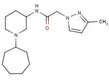 N-(1-cycloheptyl-3-piperidinyl)-2-(3-methyl-1H-pyrazol-1-yl)acetamide