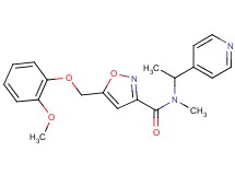 5-[(2-methoxyphenoxy)methyl]-N-methyl-N-(1-pyridin-4-ylethyl)isoxazole-3-carboxamide
