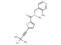 5-(3-hydroxy-3-methylbut-1-yn-1-yl)-N-methyl-N-[(3-methylpyridin-4-yl)methyl]-2-furamide