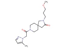 2-(3-methoxypropyl)-8-[(5-methyl-1H-pyrazol-1-yl)acetyl]-2,8-diazaspiro[4.5]decan-3-one