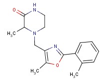 3-methyl-4-{[5-methyl-2-(2-methylphenyl)-1,3-oxazol-4-yl]methyl}piperazin-2-one