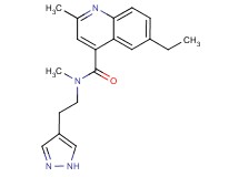 6-ethyl-N,2-dimethyl-N-[2-(1H-pyrazol-4-yl)ethyl]-4-quinolinecarboxamide
