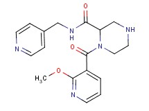 1-[(2-methoxy-3-pyridinyl)carbonyl]-N-(4-pyridinylmethyl)-2-piperazinecarboxamide