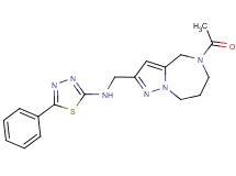N-[(5-acetyl-5,6,7,8-tetrahydro-4H-pyrazolo[1,5-a][1,4]diazepin-2-yl)methyl]-5-phenyl-1,3,4-thiadiazol-2-amine