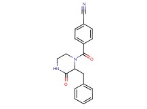 4-[(2-benzyl-3-oxo-1-piperazinyl)carbonyl]benzonitrile