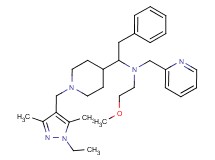 (1-{1-[(1-ethyl-3,5-dimethyl-1H-pyrazol-4-yl)methyl]-4-piperidinyl}-2-phenylethyl)(2-methoxyethyl)(2-pyridinylmethyl)amine