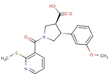 (3S*,4R*)-4-(3-methoxyphenyl)-1-{[2-(methylthio)pyridin-3-yl]carbonyl}pyrrolidine-3-carboxylic acid