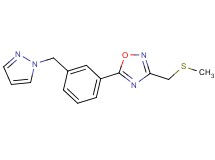 3-[(methylthio)methyl]-5-[3-(1H-pyrazol-1-ylmethyl)phenyl]-1,2,4-oxadiazole