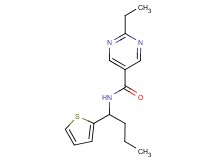 2-ethyl-N-[1-(2-thienyl)butyl]pyrimidine-5-carboxamide