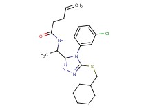 N-(1-{4-(3-chlorophenyl)-5-[(cyclohexylmethyl)thio]-4H-1,2,4-triazol-3-yl}ethyl)-4-pentenamide