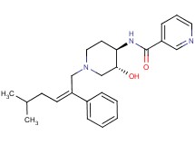N-{(3R*,4R*)-3-hydroxy-1-[(2Z)-5-methyl-2-phenylhex-2-en-1-yl]piperidin-4-yl}nicotinamide