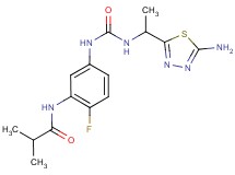 N-{5-[({[1-(5-amino-1,3,4-thiadiazol-2-yl)ethyl]amino}carbonyl)amino]-2-fluorophenyl}-2-methylpropanamide