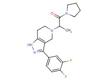 3-(3,4-difluorophenyl)-5-(1-methyl-2-oxo-2-pyrrolidin-1-ylethyl)-4,5,6,7-tetrahydro-1H-pyrazolo[4,3-c]pyridine