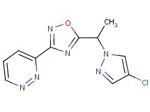 3-{5-[1-(4-chloro-1H-pyrazol-1-yl)ethyl]-1,2,4-oxadiazol-3-yl}pyridazine
