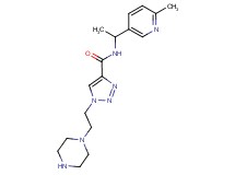 N-[1-(6-methylpyridin-3-yl)ethyl]-1-(2-piperazin-1-ylethyl)-1H-1,2,3-triazole-4-carboxamide