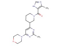 4-(2-methyl-6-{1-[(4-methyl-1H-imidazol-5-yl)carbonyl]-3-piperidinyl}-4-pyrimidinyl)morpholine