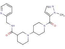 1'-[(1-methyl-1H-pyrazol-5-yl)carbonyl]-N-(pyridin-2-ylmethyl)-1,4'-bipiperidine-3-carboxamide