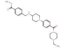 methyl 4-{[(1-{4-[(4-ethyl-1-piperazinyl)carbonyl]phenyl}-4-piperidinyl)amino]methyl}benzoate