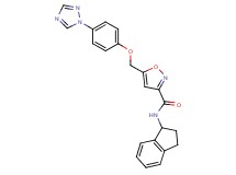 N-(2,3-dihydro-1H-inden-1-yl)-5-{[4-(1H-1,2,4-triazol-1-yl)phenoxy]methyl}-3-isoxazolecarboxamide