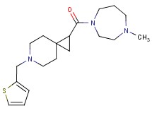 1-[(4-methyl-1,4-diazepan-1-yl)carbonyl]-6-(2-thienylmethyl)-6-azaspiro[2.5]octane