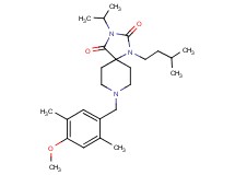 3-isopropyl-8-(4-methoxy-2,5-dimethylbenzyl)-1-(3-methylbutyl)-1,3,8-triazaspiro[4.5]decane-2,4-dione