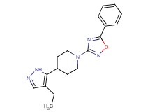 4-(4-ethyl-1H-pyrazol-5-yl)-1-(5-phenyl-1,2,4-oxadiazol-3-yl)piperidine