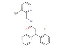 3-(2-fluorophenyl)-N-[(3-methyl-2-pyridinyl)methyl]-3-phenylpropanamide
