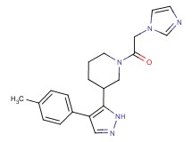 1-(1H-imidazol-1-ylacetyl)-3-[4-(4-methylphenyl)-1H-pyrazol-5-yl]piperidine