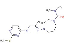 N,N-dimethyl-2-({[2-(methylthio)pyrimidin-4-yl]amino}methyl)-7,8-dihydro-4H-pyrazolo[1,5-a][1,4]diazepine-5(6H)-carboxamide