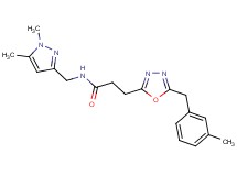 N-[(1,5-dimethyl-1H-pyrazol-3-yl)methyl]-3-[5-(3-methylbenzyl)-1,3,4-oxadiazol-2-yl]propanamide
