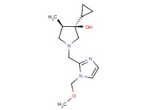 (3R*,4R*)-3-cyclopropyl-1-{[1-(methoxymethyl)-1H-imidazol-2-yl]methyl}-4-methyl-3-pyrrolidinol