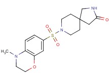 8-[(4-methyl-3,4-dihydro-2H-1,4-benzoxazin-7-yl)sulfonyl]-2,8-diazaspiro[4.5]decan-3-one